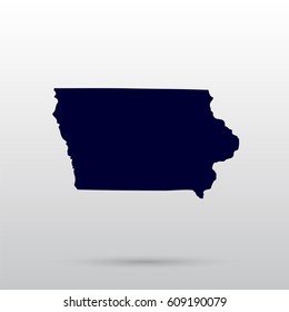 Map of the U.S. state of Iowa