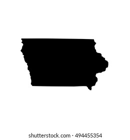 Map of the U.S. state of Iowa on a white background