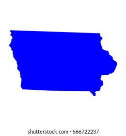 map of the U.S. state of Iowa , vector  