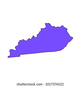 Map of the U.S. state of Kentucky on a white background
