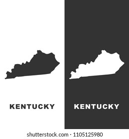 Map of the U.S. state of Kentucky on white background. Vector stock illustration.