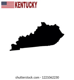 Map of the U.S. state of Kentucky on a white background