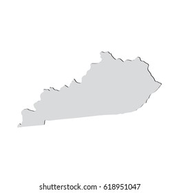 Map of the U.S. state of Kentucky on a white background.