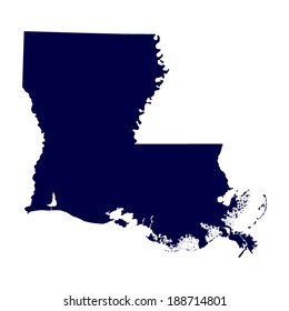 map of the U.S. state of Louisiana 