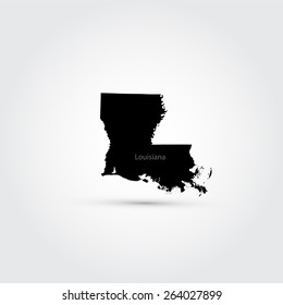 Map of the U.S. state of Louisiana