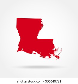 map of the U.S. state of Louisiana 