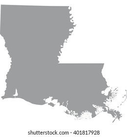 map of the U.S. state of Louisiana 