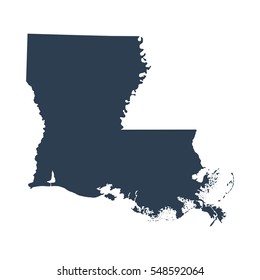 map of the U.S. state of Louisiana 