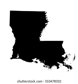 Map of the U.S. state of Louisiana