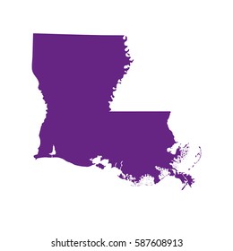 map of the U.S. state of Louisiana 
