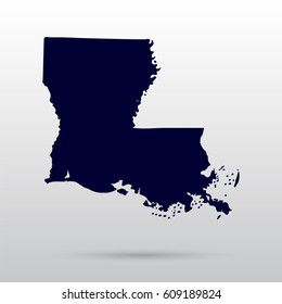 Map of the U.S. state of Louisiana