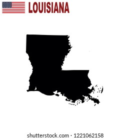 Map of the U.S. state of Louisiana on a white background