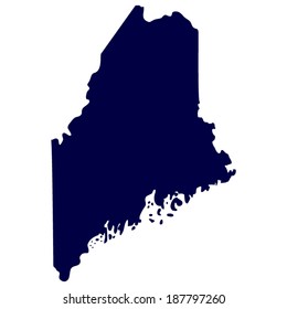 map of the U.S. state of Maine 