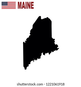 Map of the U.S. state of Maine on a white background