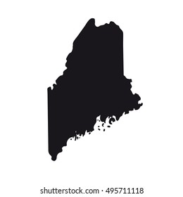 Map of the U.S. state of Maine on a white background