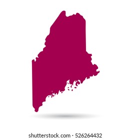 Map of the U.S. state of Maine on a white background