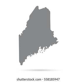 Map of the U.S. state of Maine on a white background