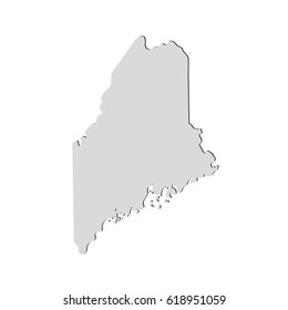 Map of the U.S. state of Maine on a white background