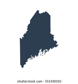 map of the U.S. state of Maine vector