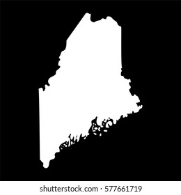 map of the U.S. state of Maine vector