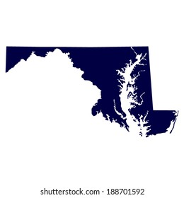 map of the U.S. state of Maryland 