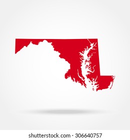 map of the U.S. state of Maryland 