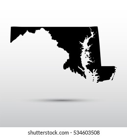 Map of the U.S. state of Maryland