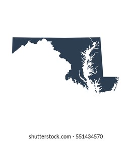 map of the U.S. state of Maryland 