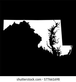 map of the U.S. state of Maryland 