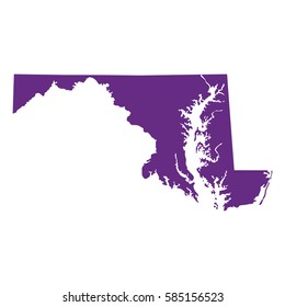 map of the U.S. state of Maryland 