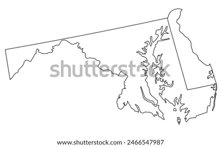 Map of the U.S. state of Maryland, Delaware