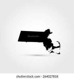 Map of the U.S. state of Massachusetts 