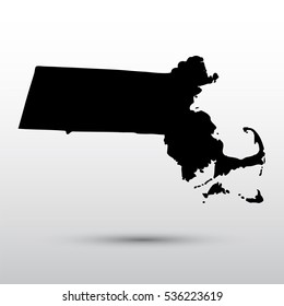 Map of the U.S. state of Massachusetts 