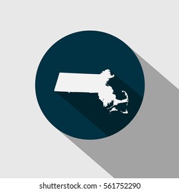 map of the U.S. state of Massachusetts