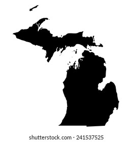map of the U.S. state of Michigan 