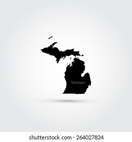 Map of the U.S. state of Michigan