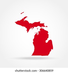 map of the U.S. state of Michigan