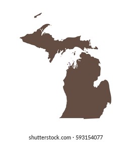map of the U.S. state of Michigan