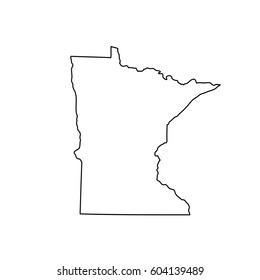 Map Of The U.S. State Minnesota