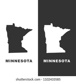 Map of the U.S. state of Minnesota on white background. Vector stock illustration.