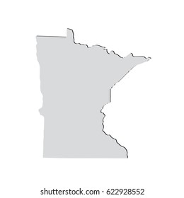 Map of the U.S. state of Minnesota on a white background