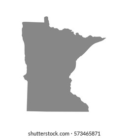 map of the U.S. state of Minnesota , vector  