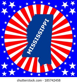 map of the U.S. state of Mississippi