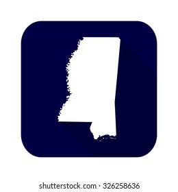 map of the U.S. state of Mississippi 