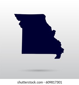 Map of the U.S. state of Missouri.