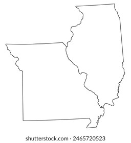 Map of the U.S. state of Missouri, Illinois