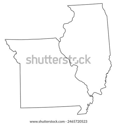 Map of the U.S. state of Missouri, Illinois