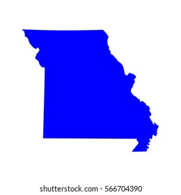 map of the U.S. state of Missouri  , vector  