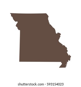map of the U.S. state of Missouri  vector illustration