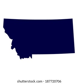 map of the U.S. state of Montana 